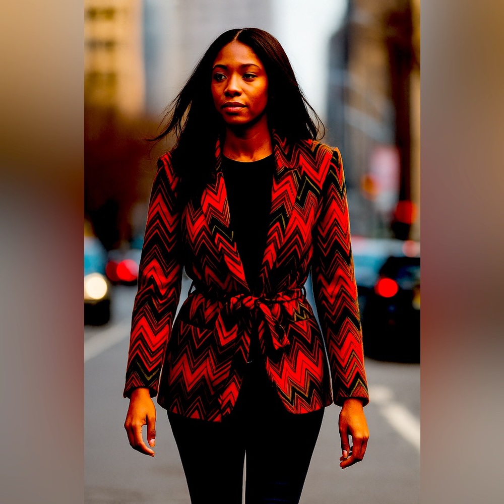 Larry Levine Tie Waist Jacket